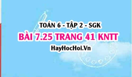 Bài 7.25 trang 41 Toán 6 Tập 2 Kết nối tri thức